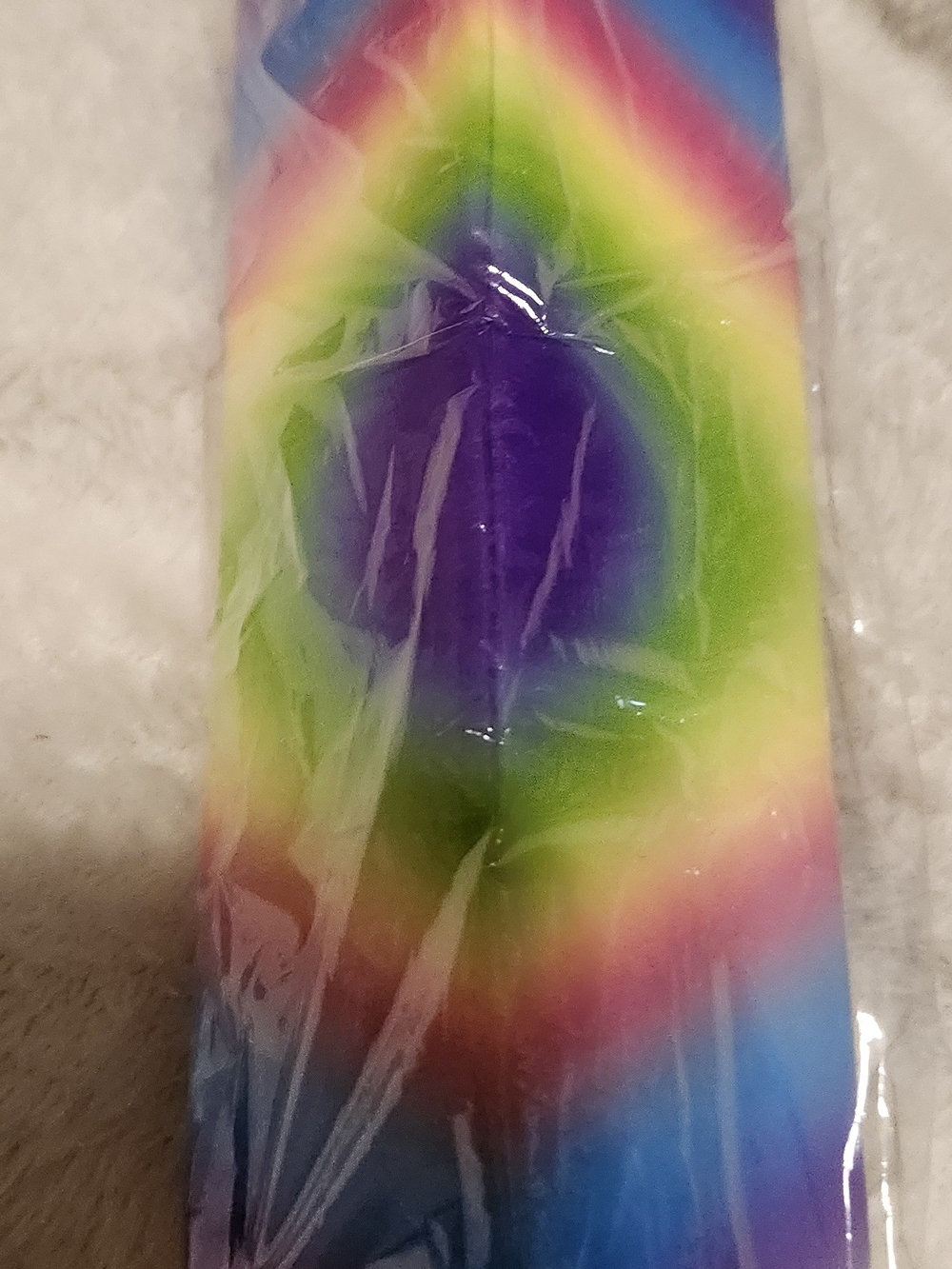 Rainbow Squeeze Tube Toy - Purple & Multicolor Squish Toy